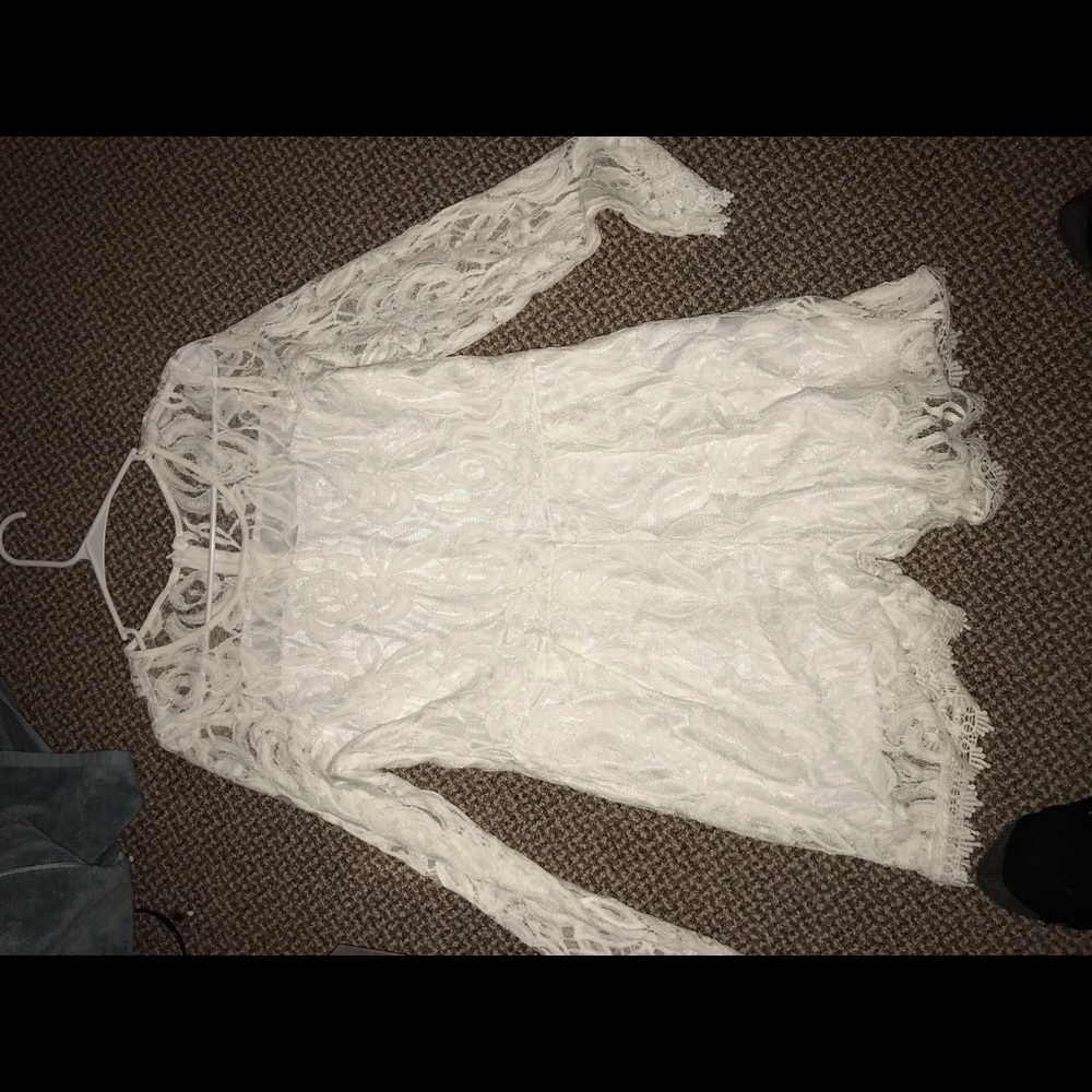 White lace romper